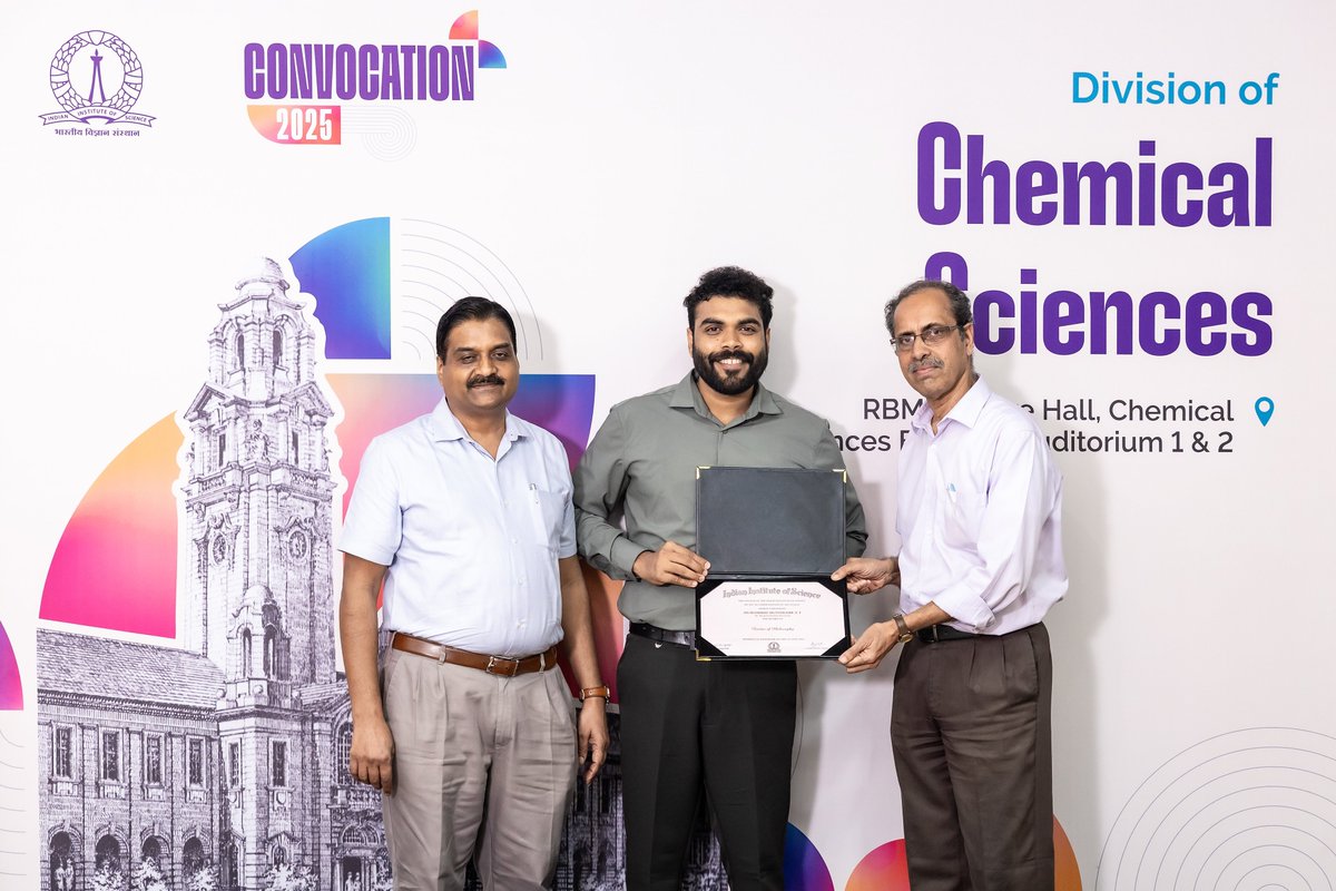 Munthasir_AT's tweet photo. ๐ Just graduated with a PhD in Chemistry from the Indian Institute of Science , Bangalore @iiscbangalore
Grateful for the journey, the mentorship, and the countless hours at the bench @PtlabIISc.
Onward to new challenges and discoveries! ๐ซ๐ฌ
#PhDGraduation #BoronChemistry https://t.co/sQVwZTtRNZ
