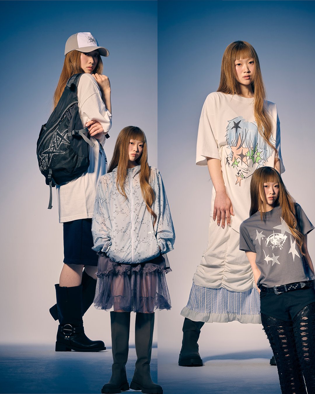 【ポップアップ】[TXT X niceghostclub] CROP Tシャツ TOMORROW X TOGETHER x niceghostclub Collab Merch. Designed