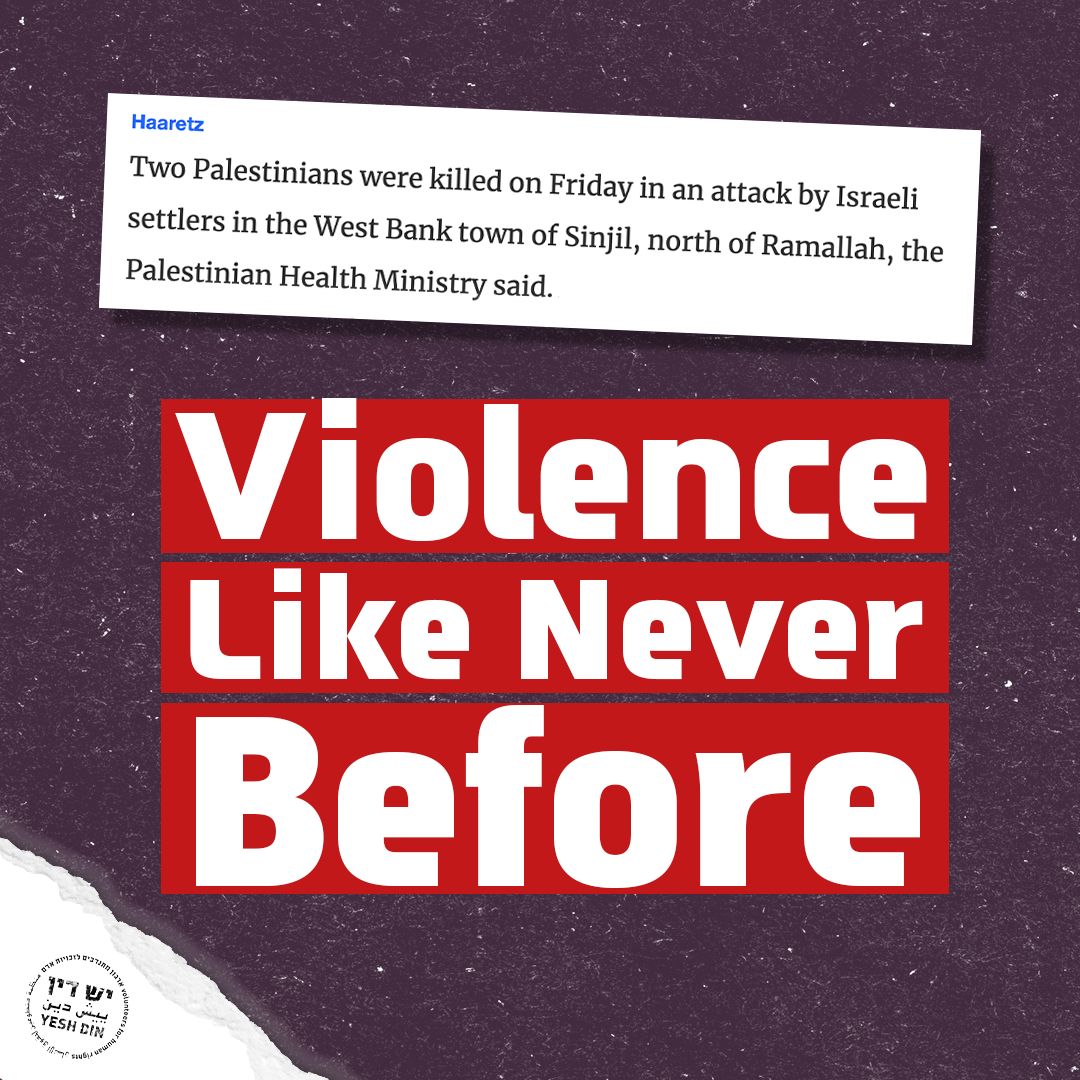 Yesh_Din's tweet image. Israeli settlers murdered two Palestinians on Friday evening in the village of #Sinjil in the West Bank - Sayfollah Musallet was beaten to death with a metal rod, and Muhammad Rizq Hassan al-Shalabi was shot in the back and bled to death over hours, during which his family didn’t…