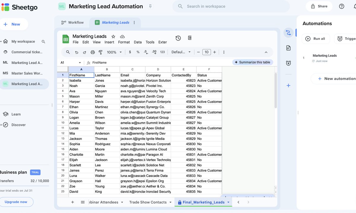 aryanirani123's tweet image. Learn how @Sheetgo automates removing duplicates across multiple sheets — while keeping your original data safe. Merge lead lists, automate cleanup, and split clean data to teams — all inside Google Sheets.
Learn more:sheetgo.com/blog/how-to-so…
#GoogleSheets #Sheetgo #GoogleAddons