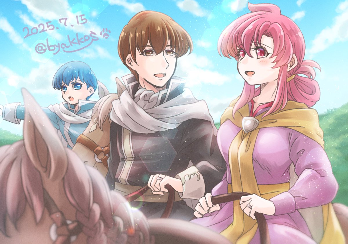 ファイアーエムブレム聖戦の系譜
序章　聖騎士誕生
「礼など無用だ、エスリン」
「ありがとう…キュアン」
「急ぎましょう、おそらくこのすぐ先が戦場でしょう」