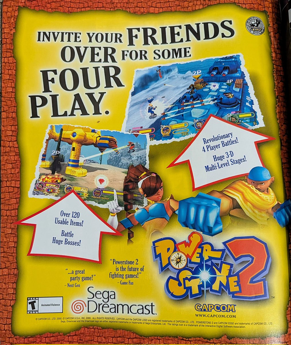 Power Stone 2 Dreamcast 2000 magazine ad