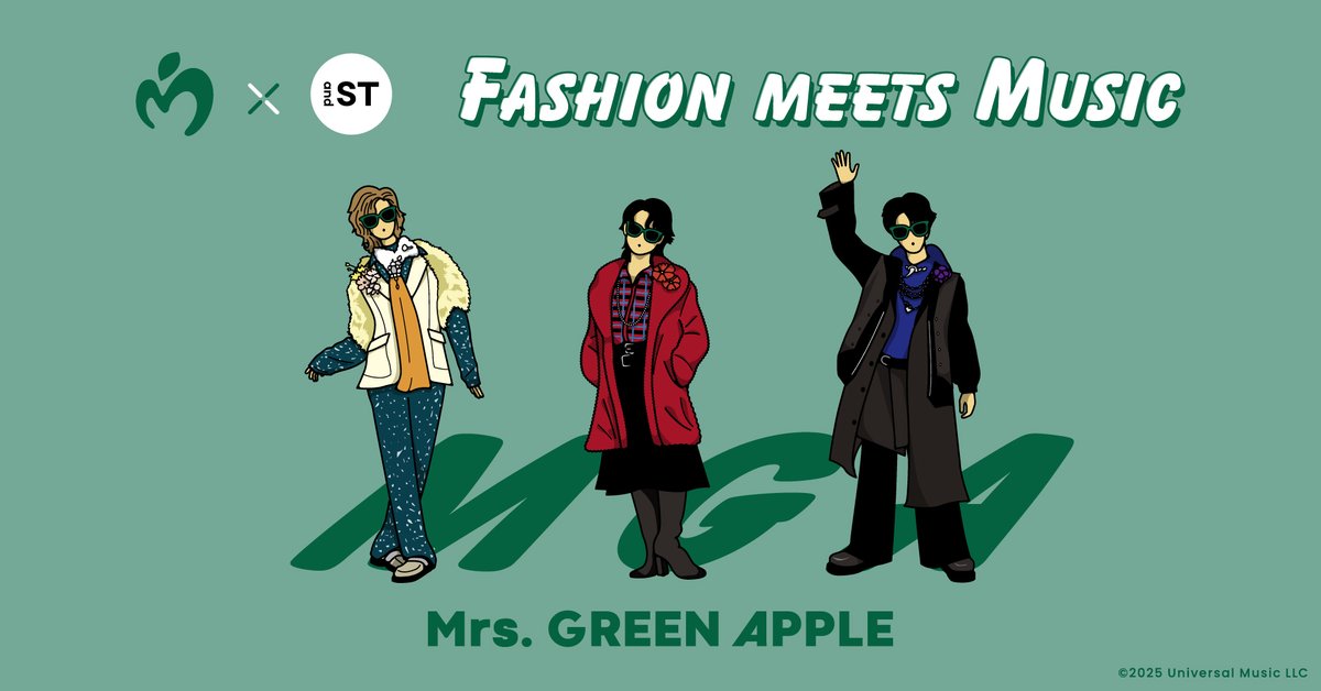 ミセス/Mrs. GREEN APPLE」デビュー10周年を記念した「and ST」コラボ