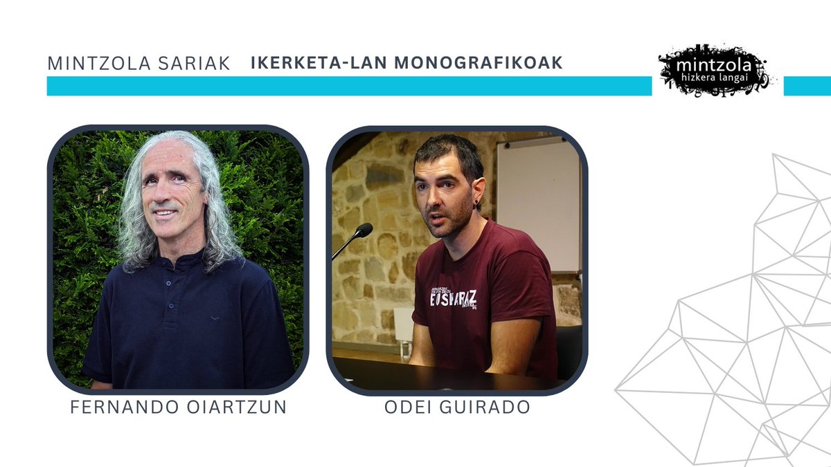‼️Odei Guirado eta Fernando Oiartzunen ikerketa-lan monografikoak saritu ditu Mintzolak.
👉Ikertzaile bakoitzak 3.000 euro gordin jasoko ditu, eta 2026ko otsailaren 27ra bitarteko epea izango du lana ondu eta aurkezteko.
<a href="/Gipuzkoa/">Gipuzkoa</a> -ren babesarekin.
#ekinetajarrai #mintzola