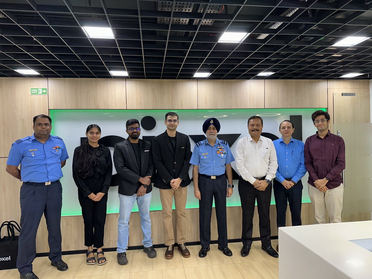 PixxelSpace's tweet image. We were honoured to host Air Vice Marshal Tejpal Singh AVSM VM, ACAS (Plans), Indian Air Force, at Pixxel on 11 July 2025 for a high-level familiarisation visit.
The visit enabled us to showcase our work in satellite missions, AI-driven analytics (Aurora), and mission…