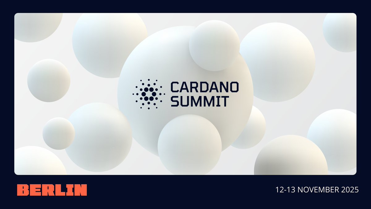 CardanoSummit's tweet image. The Cardano Summit is back.
And it means business.
Will you be there?
Join us: summit.cardano.org