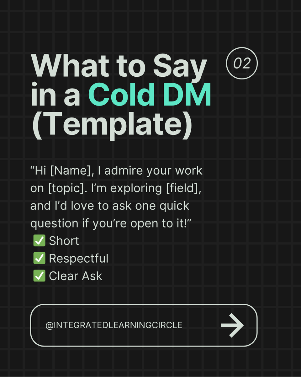 innovativeILC's tweet photo. 🎯 4 Practical Mini-Guides You’ll Actually Use:

Projects that make you hireable

A cold DM that gets replies

Portfolios that beat resumes

How to sound confident in emails

Save this. Apply one. Watch the difference.

#CareerTips #JobSearch #Portfolio #Networking #GenZCareers https://t.co/2zfFjY1cyx