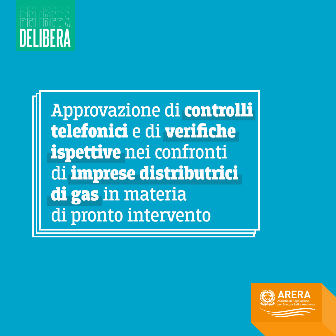 ARERA (@arera_it) on Twitter photo Approvato l’avvio di #controlli e verifiche ispettive sul servizio di pronto intervento delle imprese distributrici di #gas, in collaborazione con la <a href="/GDF/">Guardia di Finanza</a>.
Leggi qui il documento completo 👉arera.it/atti-e-provved… Approvato l’avvio di #controlli e verifiche ispettive sul servizio di pronto intervento delle imprese distributrici di #gas, in collaborazione con la <a href="/GDF/">Guardia di Finanza</a>.
Leggi qui il documento completo 👉arera.it/atti-e-provved…
