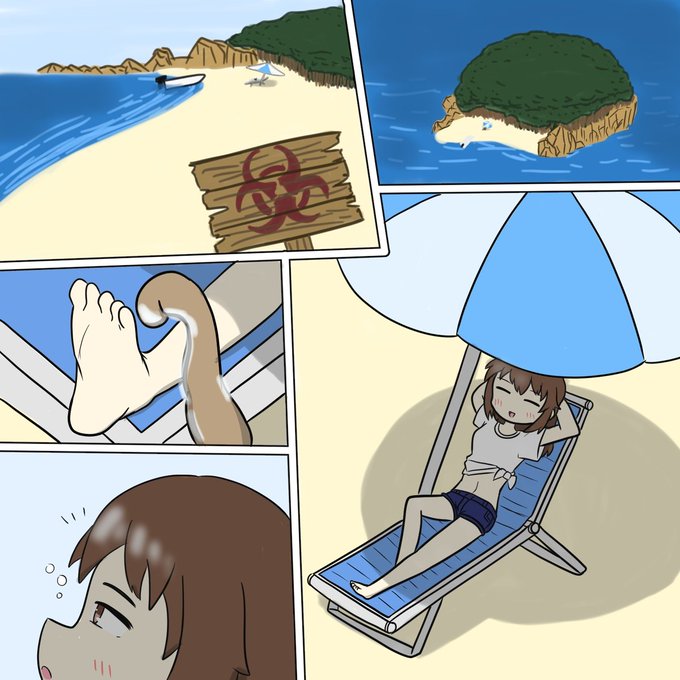 1人だけの島で化け物イモガイに襲われてしまったら... 