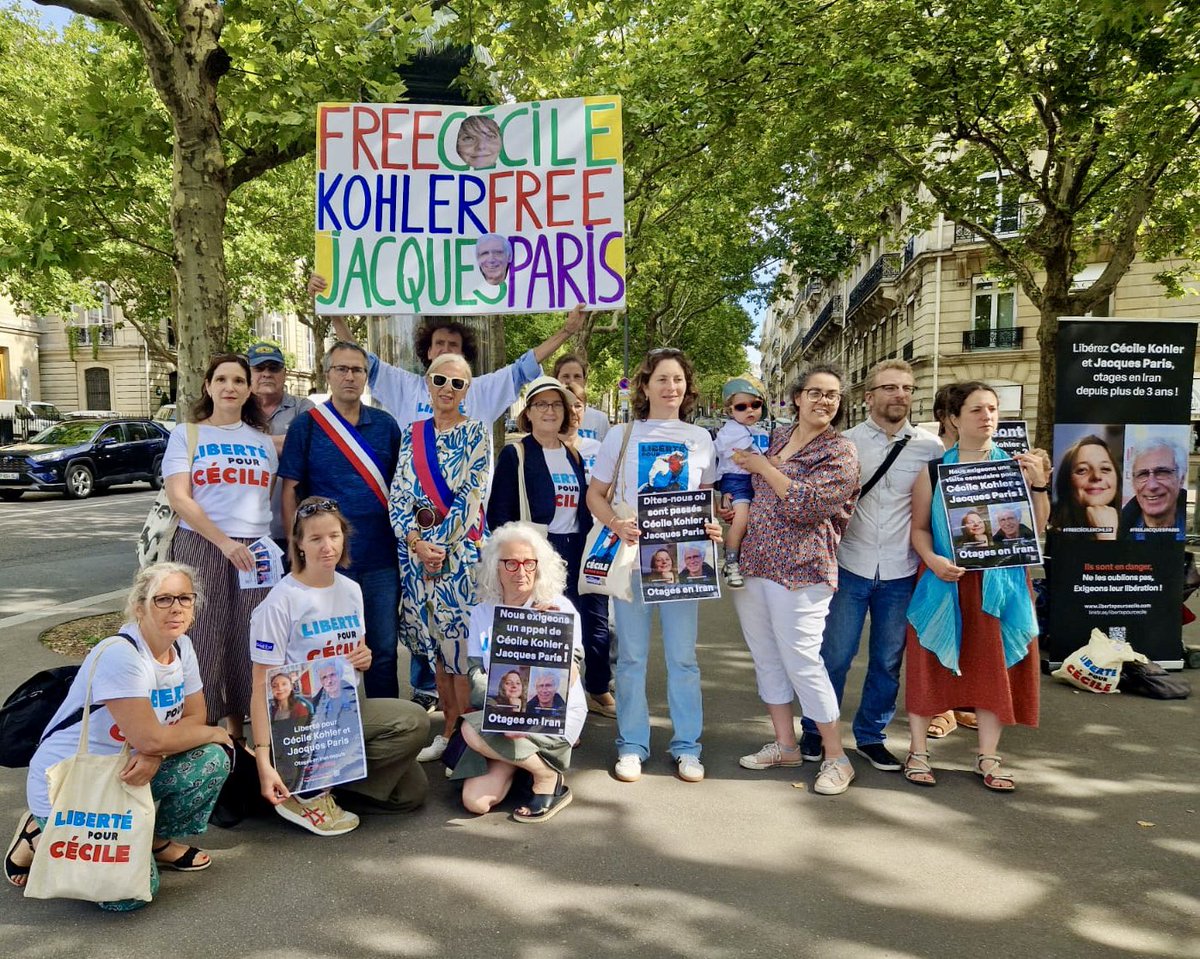 Liberté pour Cécile Kohler et Jacques Paris, otages français détenus en #Iran depuis le 7 mai 2022 ! #FreeCecileKohler #FreeJacquesParis #FreeCecile <a href="/Noemie_Kohler/">Noémie Kohler #FreeCécile</a> <a href="/FreeOlivier_/">Liberté pour Olivier</a> <a href="/FreeCecile_/">Liberté pour Cécile Kohler</a> <a href="/francediplo/">France Diplomatie 🇫🇷🇪🇺</a>