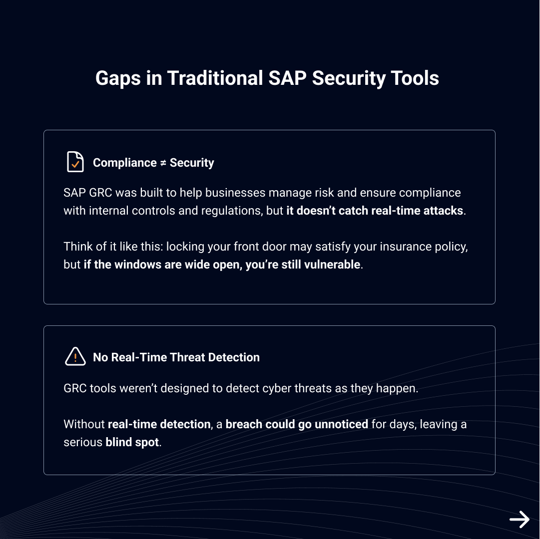 _securitybridge's tweet image. 🚨 Think SAP GRC Keeps Your Systems Safe? Think Again.

It’s time to build a holistic, proactive SAP security strategy that goes far beyond checklists and audits. 

Read the full blog for the complete guide! 👇
securitybridge.com/blog/grc-and-c…