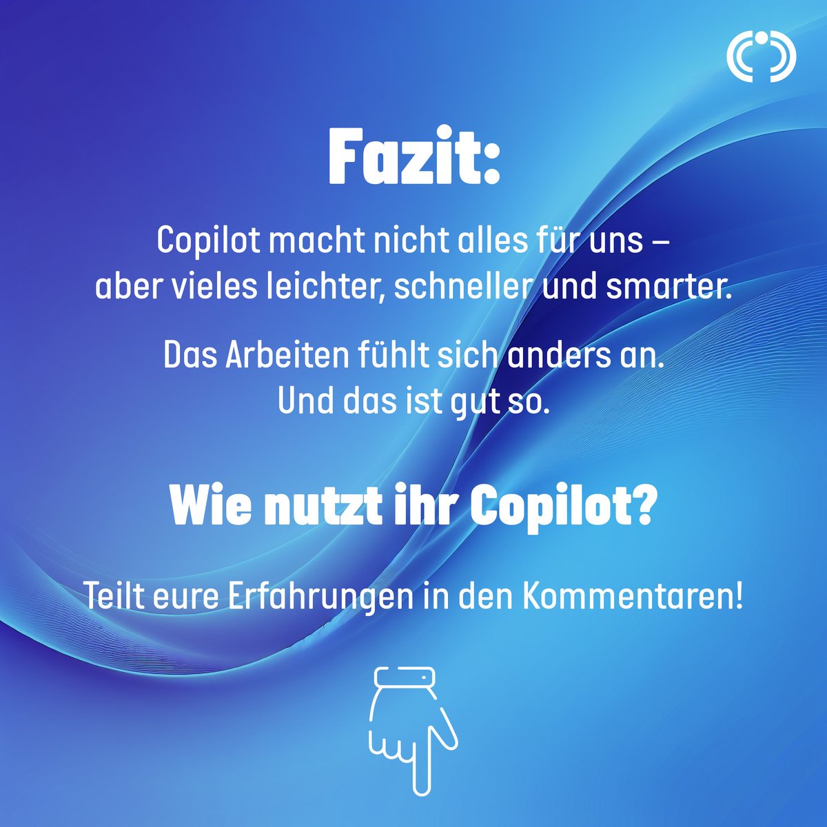 1 Treffen, 3 Sprachen, ein Ergebnis in zehn Minuten 🚀

Copilot unterstützt uns dabei, Ziele schneller und smarter zu erreichen. Die Frage ist nicht mehr, ob, sondern wie gut wir Copilot in unsere Arbeitsweise integrieren.

#copilot #NewWork #Collaboration #DigitalTransformation
