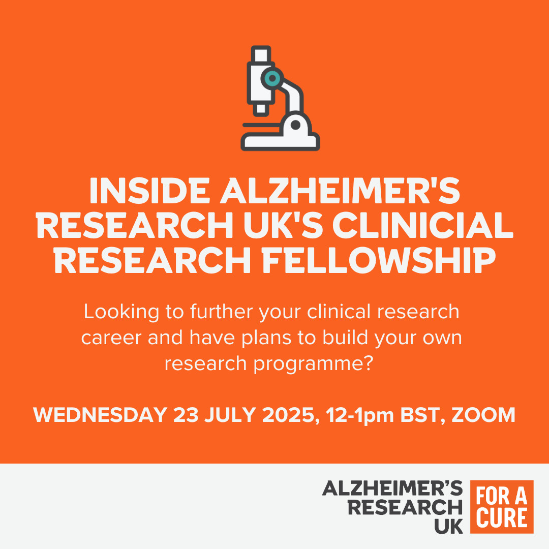 ARUKscientist's tweet image. Our Advanced Clinical Fellowship will open soon, and we've got just the webinar to support your application!
The webinar will touch upon grant writing and our funding culture generally - clinicians and non-clinicians alike are welcome. Register here:
alzheimers.eventsair.com/research-webin…