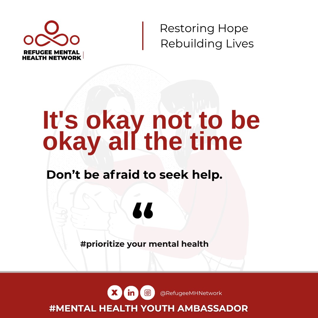 RefugeeMHNetwrk's tweet image. It's not a crime to not feel like yourself sometimes. Life can be overwhelming & it's normal to struggle. Your mental health matters & seeking help is a sign of strength not weakness.
Don't be too hard on yourself, instead, offer kindness, compassion & understanding.
#MHMatters