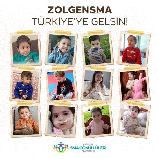 Küçük bedenleriyle yașam savașı veren yavrularımız için farkındalık istiyoruz. Hayati önem tașıyan Zolgensma'nın Türkiye'ye getirilip çocuklarımızın sağlık ve yașam haklarından faydalanmasını istiyoruz. <a href="/saglikbakanligi/">T.C. Sağlık Bakanlığı</a> ve <a href="/tcbestepe/">T.C. Cumhurbaşkanlığı</a> sesimize kulak verin. Bir çocuğun hayatı ,