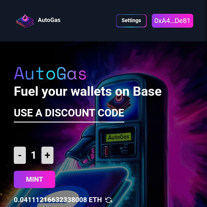 AutoGas is now live on the ethOS app store!
The first decentralized yield router, powered by @Chainlink Automation.

a huge thank you to the <a href="/EthereumPhone/">ethOS</a> team for their support

and congratulations on launching the dGEN1!