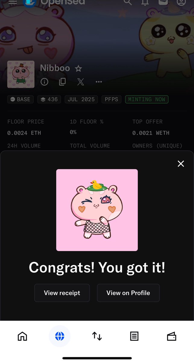 I got by Nibboo by <a href="/bakhnarel1/">Konopok</a> 

Link to mint 

opensea.io/collection/nib…
