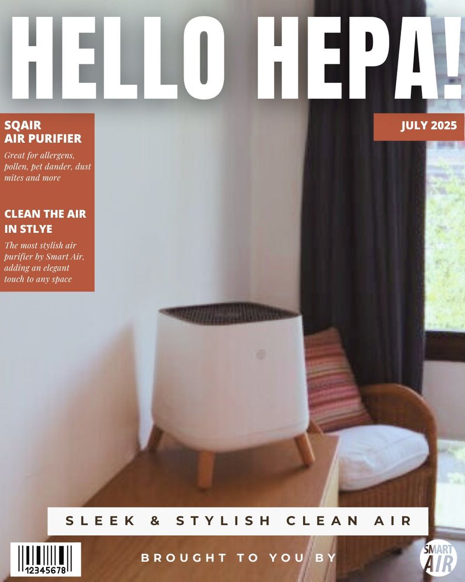 SmartairUk's tweet image. Clean air can be chic. Don't believe it?
Check out our sleek and stylish Sqair air purifier, adding a touch of elegance in any space.
Shop now: bit.ly/43dO0jU
