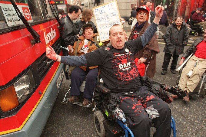 SocEnvJustice's tweet image. Our opposition to LTNs well-known but we had a fair challenge to say more on other things. Today Accessibilty. 40 yrs ago disabled people took direct action to demand accessible buses. London now has one of the world's most accessible fleets. Big progress until floating bus stops