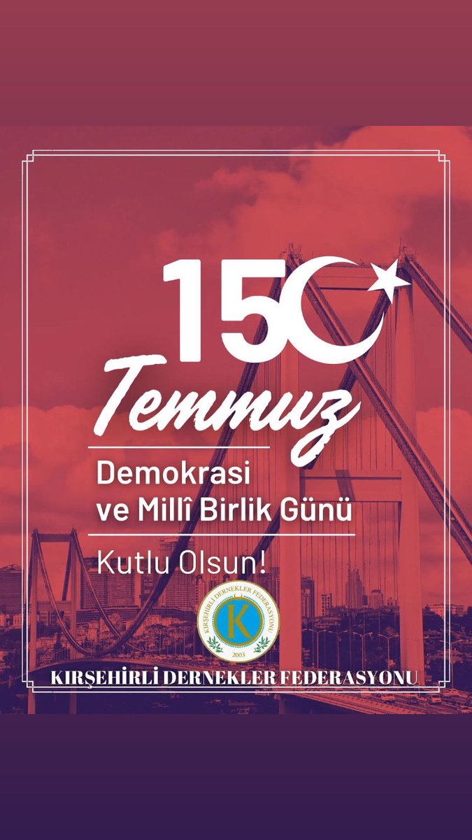🇹🇷15 Temmuz Milli Birlik ve Beraberlik Günü Kutlu Olsun

🇹🇷🇹🇷🇹🇷🇹🇷🇹🇷
#15TemmuzDestanı #MilliBirlikGünü