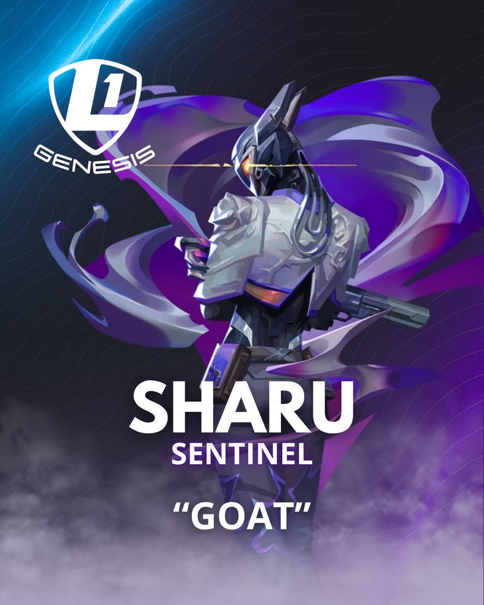 🐦‍⬛ BIENVENUE SHARU – LEVEL ONE GENESIS 

🎮 Rôle : Sentinel 
🧠 Style : Explosif, solide, toujours  la ou il faut 
💬 "Intégrer Genesis, c'est intégrer un projet sérieux. Je viens avec l’envie de grandir et de faire mes preuves." 

#LevelOneEsport #Genesis #L1WIN #NextGen