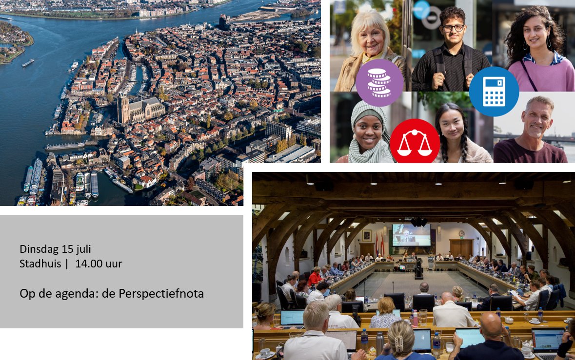 De laatste raadsvergadering voor het zomerreces! Vanmiddag vanaf 14.00 uur op het Stadhuis. 
Op de agenda: de Perspectiefnota.
Live meekijken kan via: dordrecht.raadsinformatie.nl/vergadering/13…
