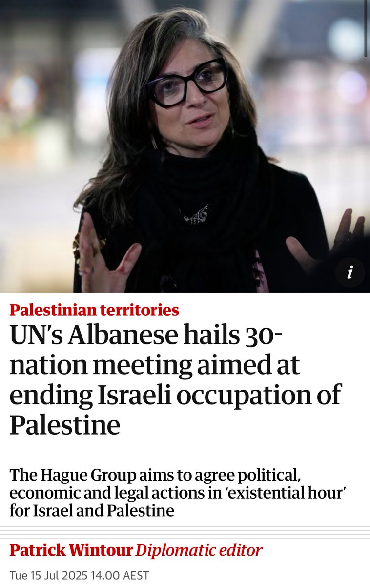 Australia was invited to this Hague group meeting of 30 nations seeking to end the genocide in Gaza, but has chosen not to attend. The Foreign Minister Penny Wong needs to explain to the Australian public why Australia rejected the invitation.