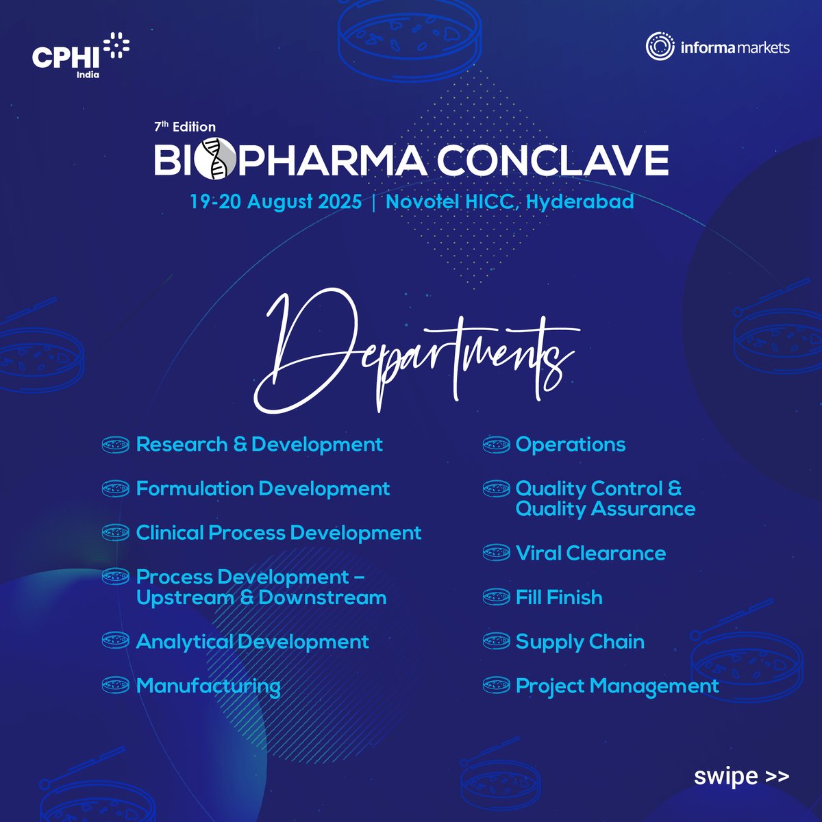 CPhI_Conference's tweet image. Explore, Learn &amp;amp; Connect at the 7th Edition of #Biopharma Conclave! Join us 19–20 Aug 2025 at Novotel HICC, Hyd to dive into industry trends &amp;amp; innovations. Register now: bit.ly/4nHqBkn  #CPHIConferences #Informamarkets #Biosimilars #Biologics