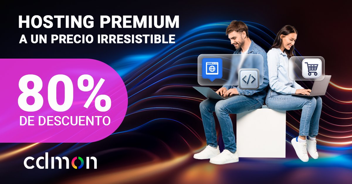 🔥 Hosting Premium con 80% de DESCUENTO
¿Tu web necesita despegar? 🚀
Ahora es el momento.
✅ Rápido
✅ Seguro
✅ Profesional
👉 Solo por tiempo limitado: cdmon.com/es/hosting

#hosting #cdmon #ofertaweb #emprendedoresdigitales #HostingPremium
