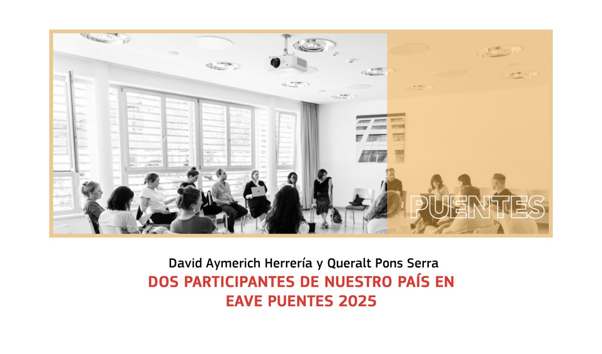 EAVE - European Audiovisual Entrepreneurs: Dos participantes de nuestro país en EAVE Puentes 2025.

Más info > tuit.es/Brz3O

#EAVE #EAVEPuentes