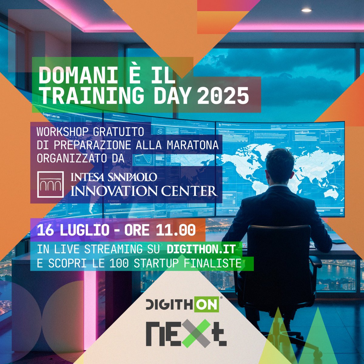 DigithON (@digith_on) on Twitter photo ⏰📅 Ci siamo: domani su digithon.it il Training Day gratuito di <a href="/intesasanpaolo/">Intesa Sanpaolo</a> Innovation Center che preparerà alla maratona #DigithON2025 e in cui saranno ufficializzate le 💯 startup.
#Next ⏰📅 Ci siamo: domani su digithon.it il Training Day gratuito di <a href="/intesasanpaolo/">Intesa Sanpaolo</a> Innovation Center che preparerà alla maratona #DigithON2025 e in cui saranno ufficializzate le 💯 startup.
#Next