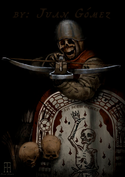 JuanGomez_Tahur's tweet image. Skeleton with crossbow and pavisse