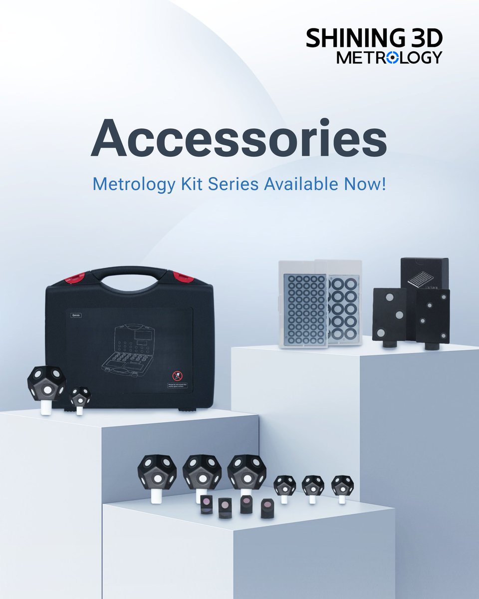 Shining3D's tweet image. 🔧 New Accessories Available Now!
Our Accessories are designed to elevate your 3D scanning experience . The Metrology Kit Series is an essential range of new accessories, featuring different types of markers for fast, flexible setup.
Learn more:hubs.ly/Q03xdBDd0