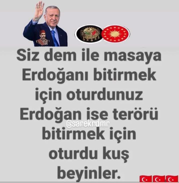 Biz  Barış  için  siz  hainligine oturdunuz