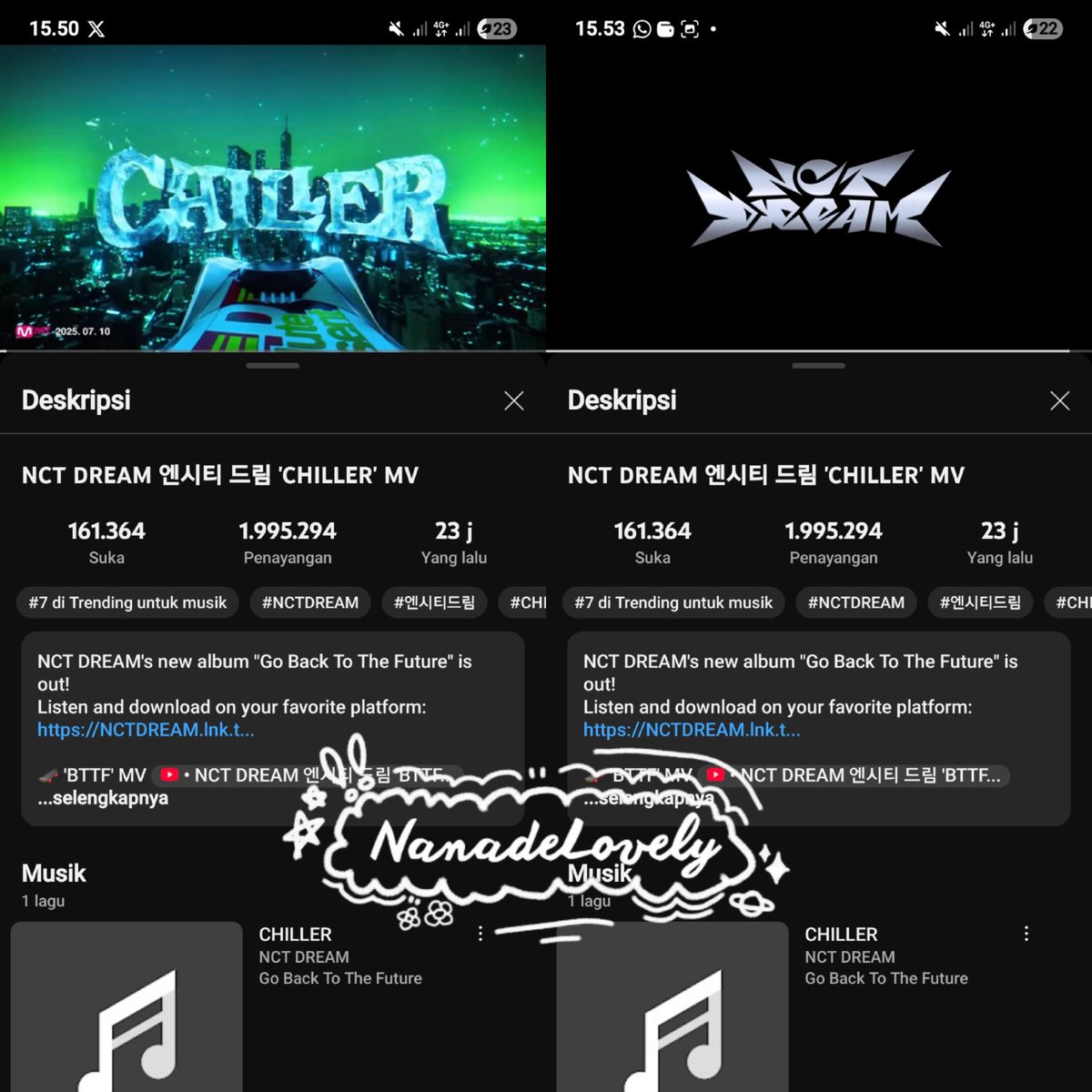 💚 𝟕𝐃𝐑𝐄𝐀𝐌 𝐒𝐓𝐑𝐄𝐀𝐌𝐈𝐍𝐆 𝐏𝐀𝐑𝐓𝐘 💚
NCT DREAM 엔시티 드림 'CHILLER' MV
📎 youtu.be/F0veX7ix4x4

Tag's : <a href="/mrleechanie/">fay ☃️</a> <a href="/sendokfangirl/">jacin🐬🐻 #TASTE 📌FREEBIES UNTIL NEXT TIME</a> <a href="/marchspams/">nayana</a> 
⛓️ DON'T BREAK THE CHAIN ⛓️

CHILLDREAM TO THE FUTURE
#7DREAMthatCHILLER 
#NCTDREAM_CHILLER 
#7드림의_7iller보러_BTTF
