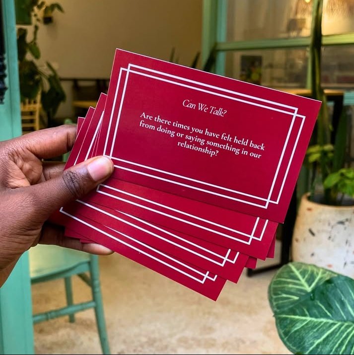How do you handle confrontation in your relationship?

Is it easy? Or do you shut down and let things build up for the sake of "peace"?

The Relationship Edition is designed to help you ease into these conversations and more.

Shop via: canwetalk256.com