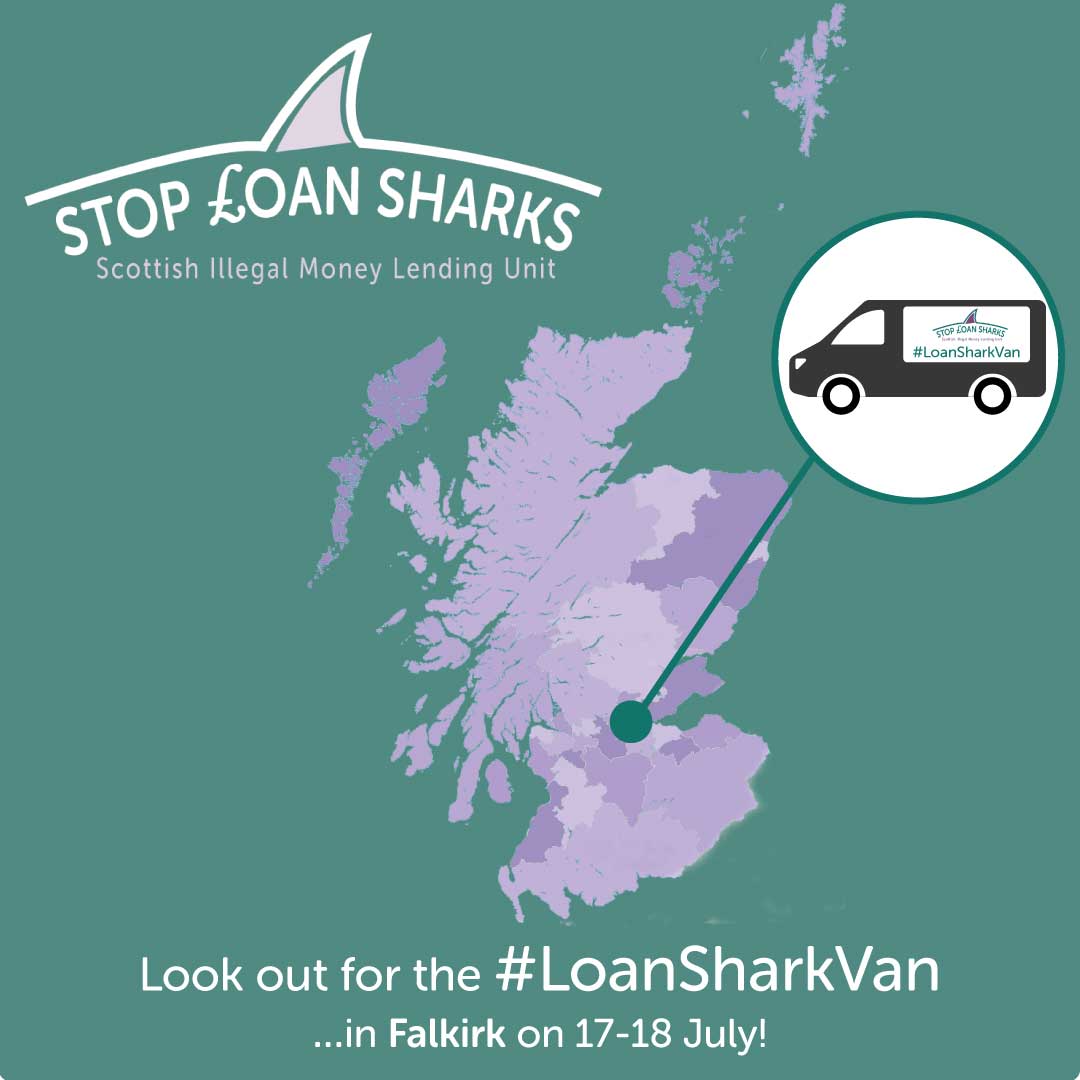 The #LoanSharkVan will be travelling across Scotland this summer, providing advice about scams &amp; illegal money lending

Let us know if you see it out and about in Falkirk over the next few days!