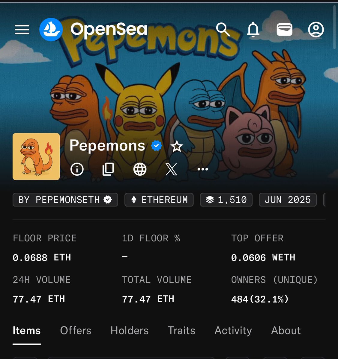 Normal day in DFAM

45 WL Raffled in <a href="/DFAM_Alpha/">DFAM</a> 
x.com/pepemonseth

0.015 &gt; 0.068 ETH
5 NFT/Wallet

Thanks for collab <a href="/pixonme_/">Pix 💜</a> <a href="/LissaNFT2021/">Lissa ✨</a> 

Dont forget to join DFAM
discord.gg/dfam