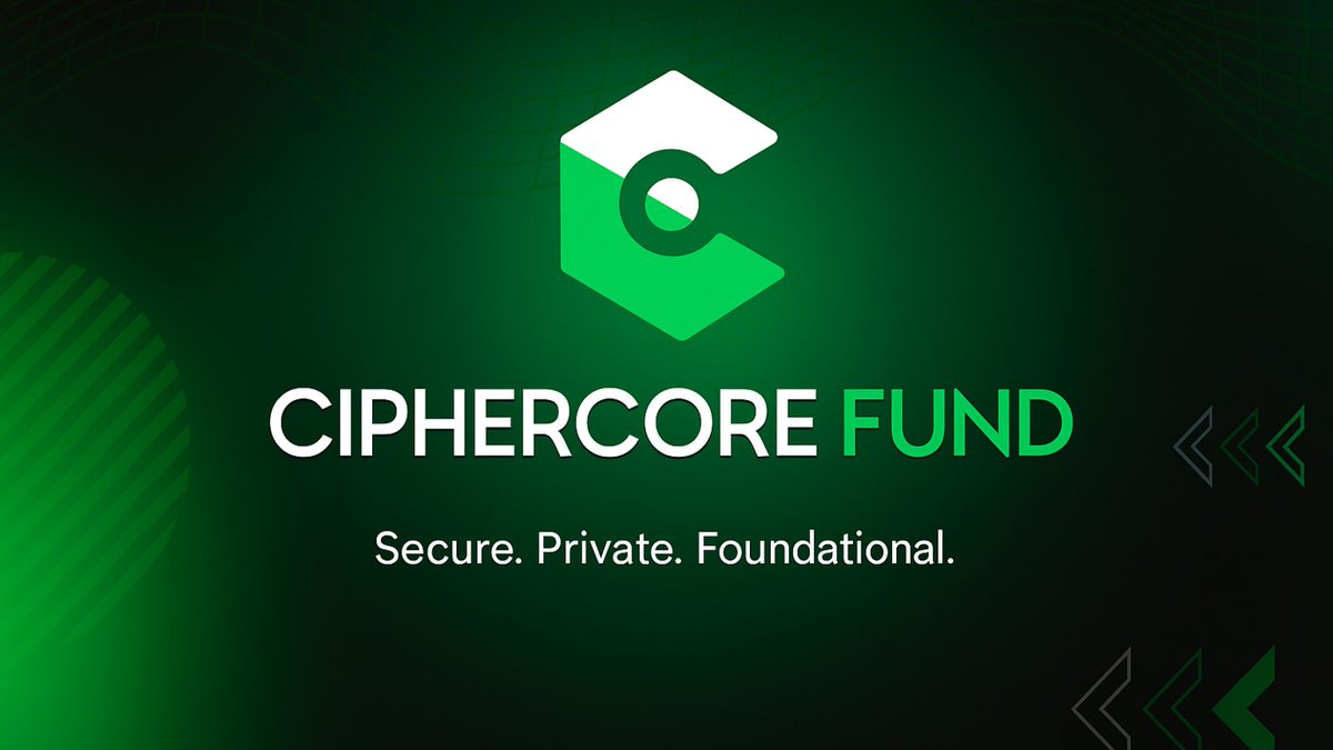 CipherCore_fund's tweet image. Security-first. Privacy-preserving. Infrastructure-focused.

At CipherCore, we invest in:
- Blockchain security
- Data protection
- Trustless coordination

Because the future of crypto won’t be built on hype.
It’ll be built on secure, composable primitives that last.
#CipherCore