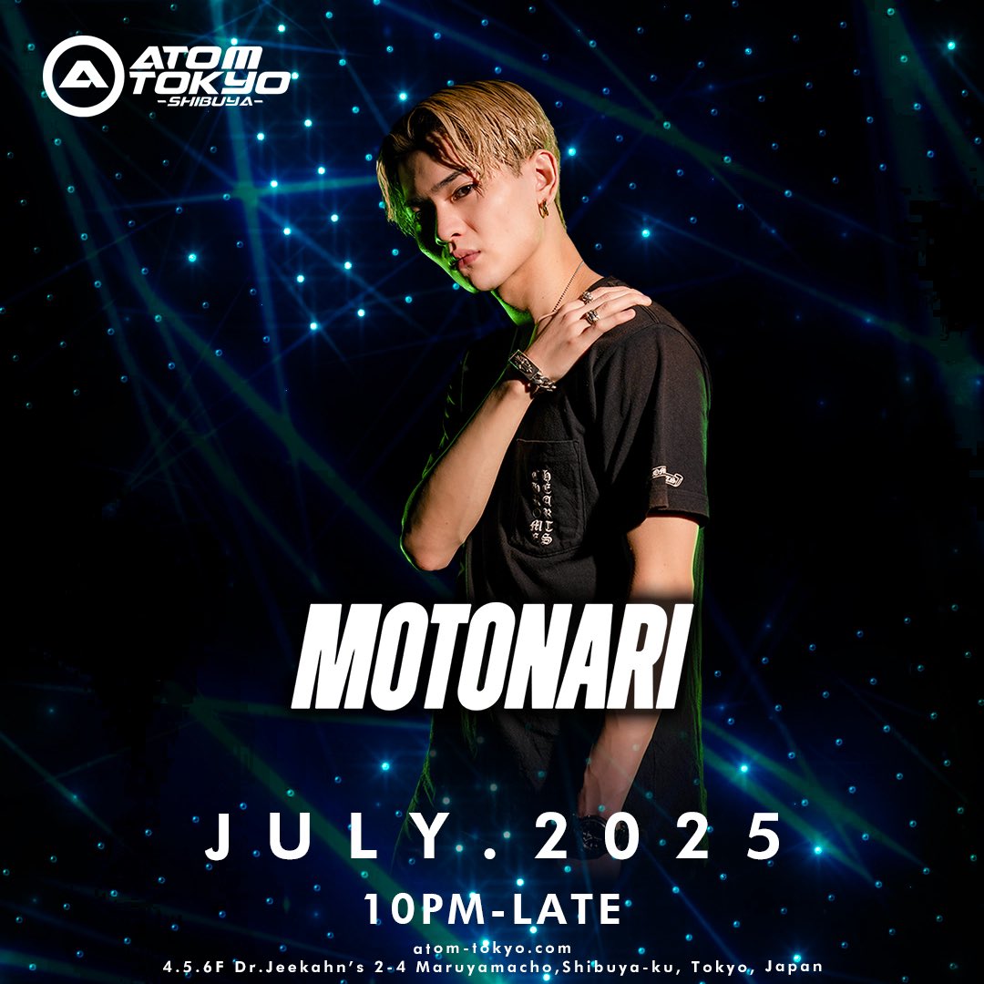 7/15 ATOM SHIBUYA Tuesday
<a href="/vaduk0308/">VADUK (KazumasaMori)</a> <a href="/DJMitsu3/">DJ Mitsu</a> 
<a href="/djsai_jpn/">DJ SAI</a> <a href="/dj_motonari/">DJMOTONARI</a>