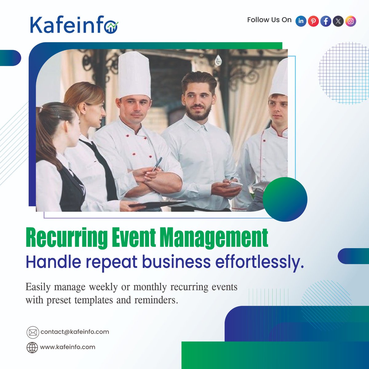 Kafe_Info's tweet image. 𝐌𝐚𝐤𝐞 𝐑𝐞𝐩𝐞𝐚𝐭 𝐄𝐯𝐞𝐧𝐭𝐬 𝐅𝐞𝐞𝐥 𝐄𝐟𝐟𝐨𝐫𝐭𝐥𝐞𝐬𝐬 𝐰𝐢𝐭𝐡 𝐊𝐚𝐟𝐞𝐢𝐧𝐟𝐨

📧contact@kafeinfo.com
🌐kafeinfo.com

#Kafeinfo #RecurringEvents #EventManagementSoftware #CateringSolutions #SmartScheduling #HospitalityTools #BusinessAutomation