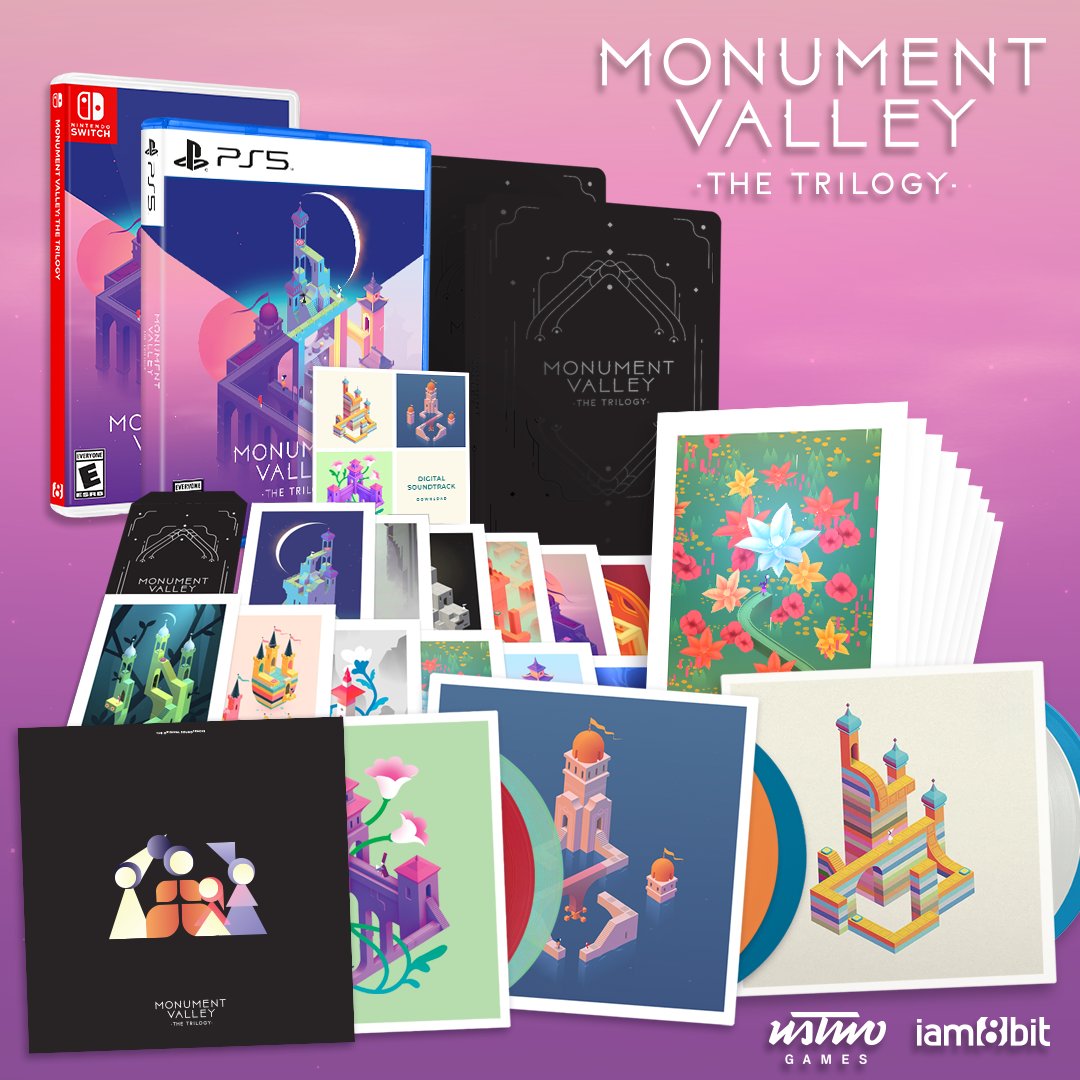 ustwogames's tweet image. In case you missed it:
Monument Valley: The Trilogy is now available to pre-order from @iam8bit 🎉
So excited to share this with you all ❤️
PREORDER NOW: bit.ly/MVtrilogy