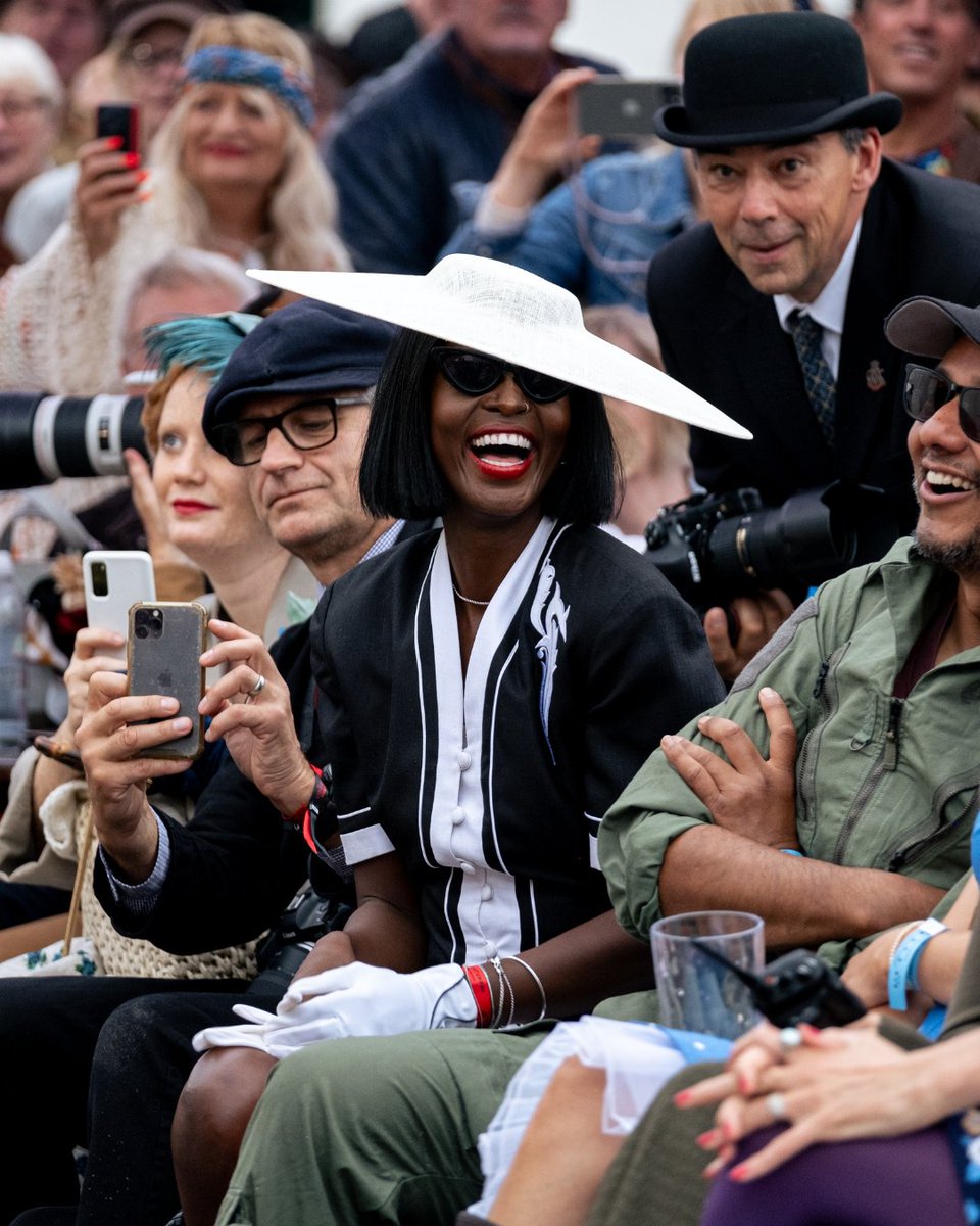 goodwoodrevival's tweet image. It's always a good time over at the #BestDressed stage. Whether you're up front or in the audience, when there's a shared passion for vintage style and a runway what more could you ask for? Will you be joining us there over the #GoodwoodRevival weekend?