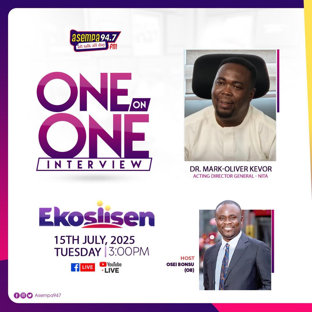 JustYawAntwi's tweet image. Make a date with Dr. Mark Oliver Kevor (@MoKevor), the DG of @NITAGhana this afternoon on Ekosiisen on @Asempa947_FM 

#Ekosiisen #AsempaFM #Asempa947Fm