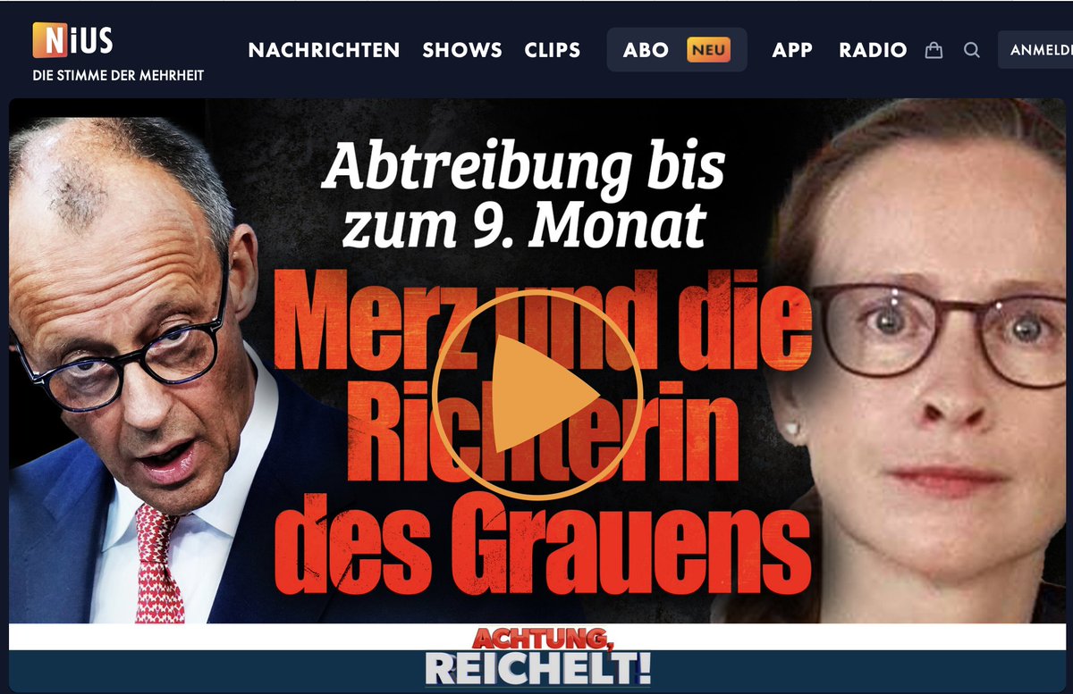 Markus Bublitz (@markus_bublitz) on Twitter photo Pauschale Medienkritik verbietet sich, sagt auch <a href="/JPBurgard/">Jan Philipp Burgard</a>.
Na dann, schauen wir uns doch ganz konkret mal seinen Meinungsartikel an, in dem er Frauke Brosius-Gersdorf die Eignung für Karlsruhe abspricht: "In der Krise zeigt sich der Charakter":
1.) Zitat FBG: "Die Pauschale Medienkritik verbietet sich, sagt auch <a href="/JPBurgard/">Jan Philipp Burgard</a>.
Na dann, schauen wir uns doch ganz konkret mal seinen Meinungsartikel an, in dem er Frauke Brosius-Gersdorf die Eignung für Karlsruhe abspricht: "In der Krise zeigt sich der Charakter":
1.) Zitat FBG: "Die