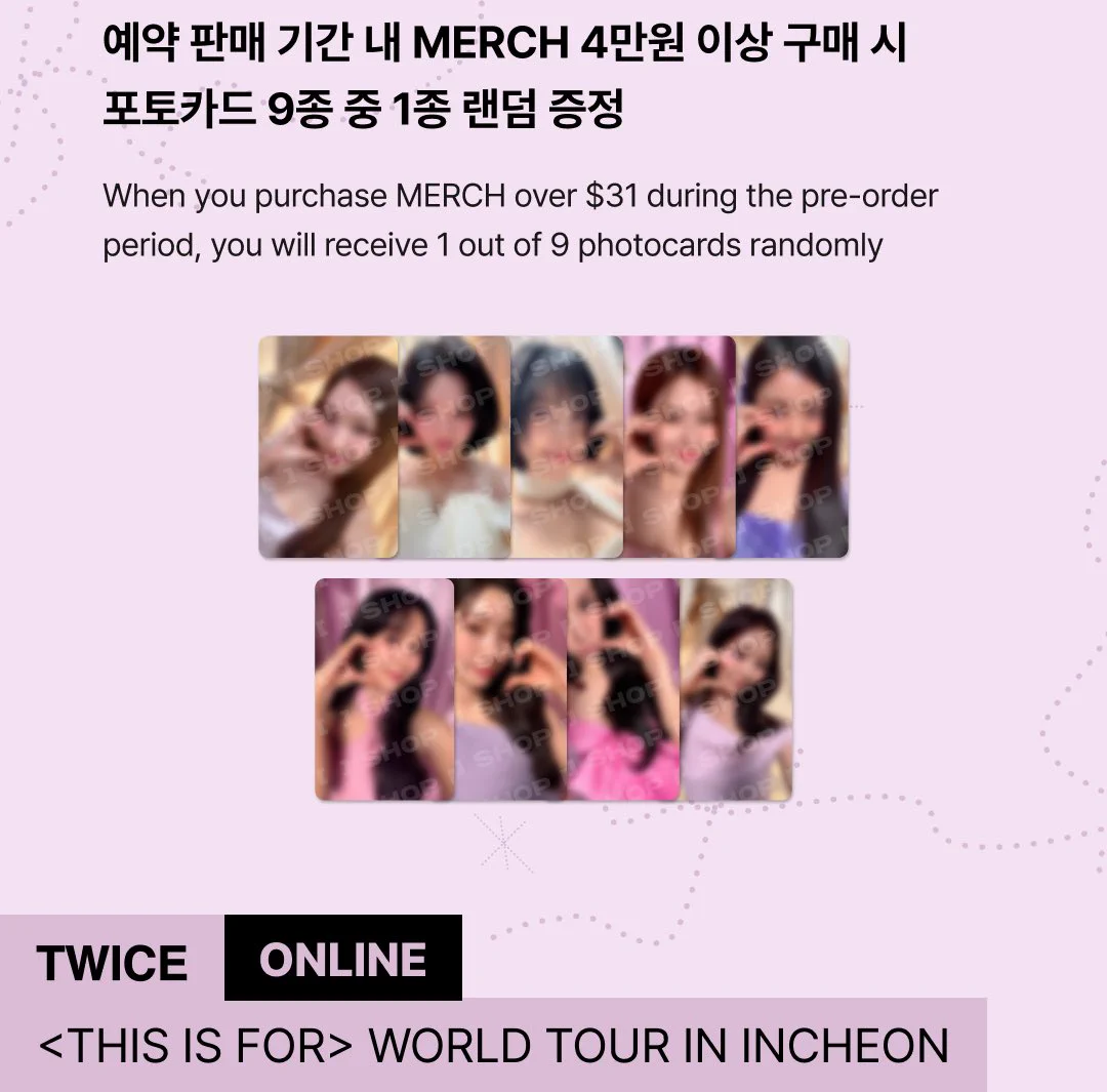 TWICE THIS IS FOR World Tour ソウルコン トレカ TWICE THIS IS FOR