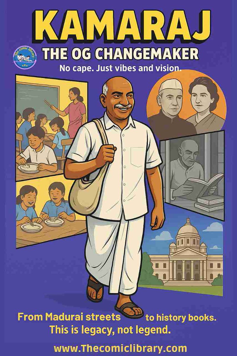 Lead, learn, and TRANSFORM!
Watch how Kamaraj went from Madurai’s streets to rewriting Tamil Nadu’s future.

History, leadership, and heart. Like you’ve never seen before.
Ready to unlock the power of education?

Tap the link and meet the man 🔥
thecomiclibrary.com/category/super…