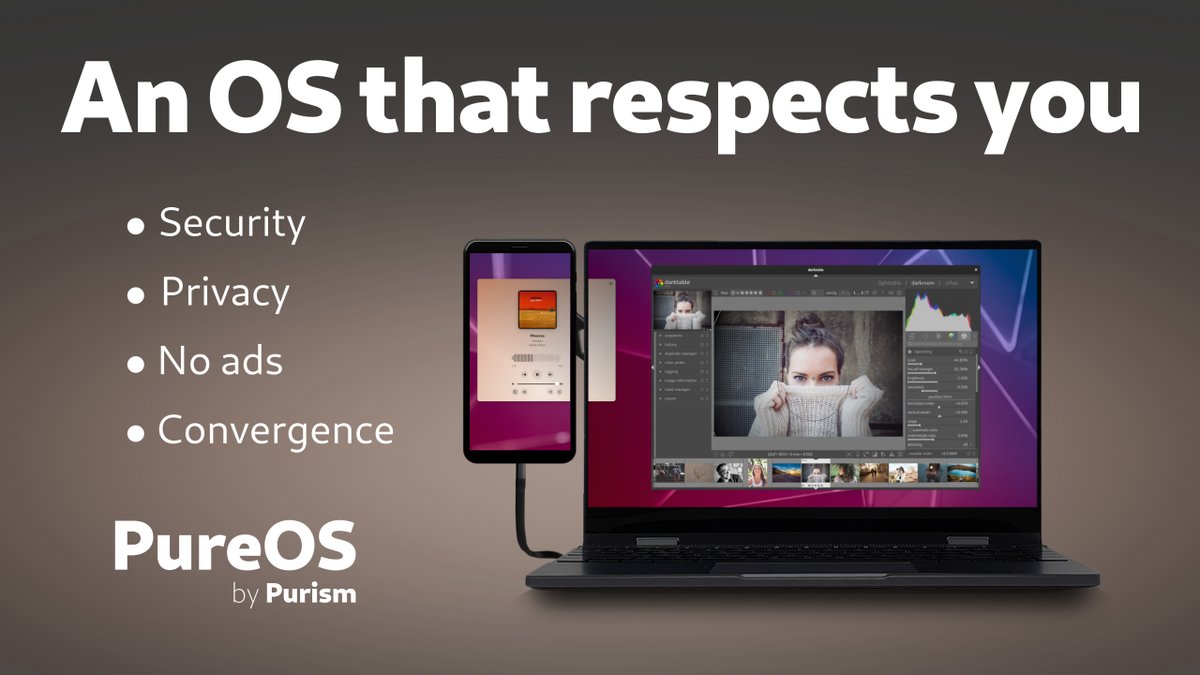 Puri_sm's tweet photo. Who Says You Can’t Have Privacy and Security in an Operating System?

Meet PureOS — The OS That Respects You

Supported on Purism’s Librem 5 and Liberty Phone, PureOS gives you the power to break free from the eye of Big Tech.

✅ No targeted ads 
✅ No trackers 
✅ No foreign or domestic surveillance 
✅ No addictive tech

Just freedom, transparency, security, and full control over your device—the way it should be.

Learn more at Purism: https://t.co/QOUyTLfhme