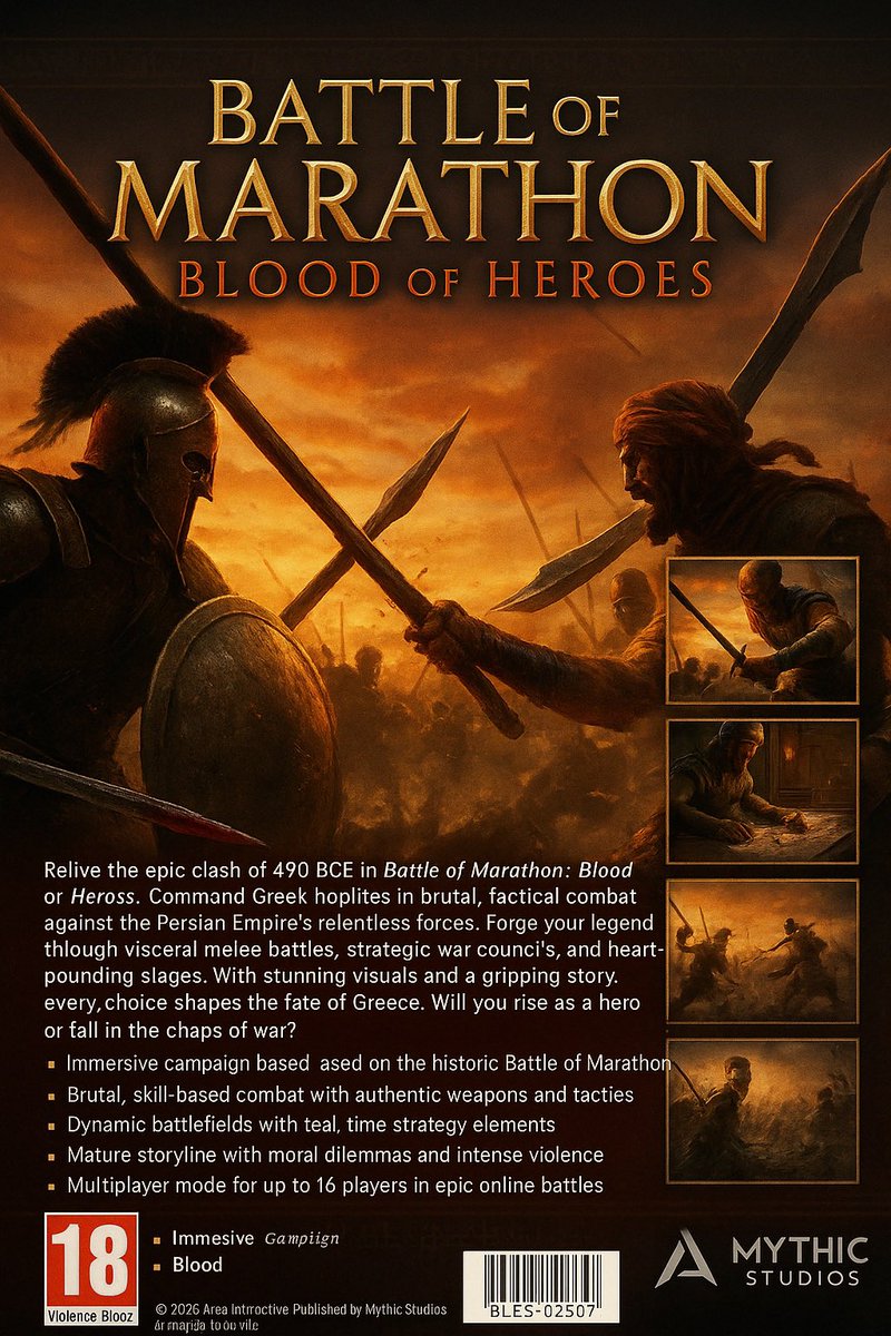 One of the most gruesome video games for the PlayStation 3, Battle of Marathon: Blood of Heroes allowed you, as a Greek hoplite to brutally slaughter Persian warriors on the field of Marathon.