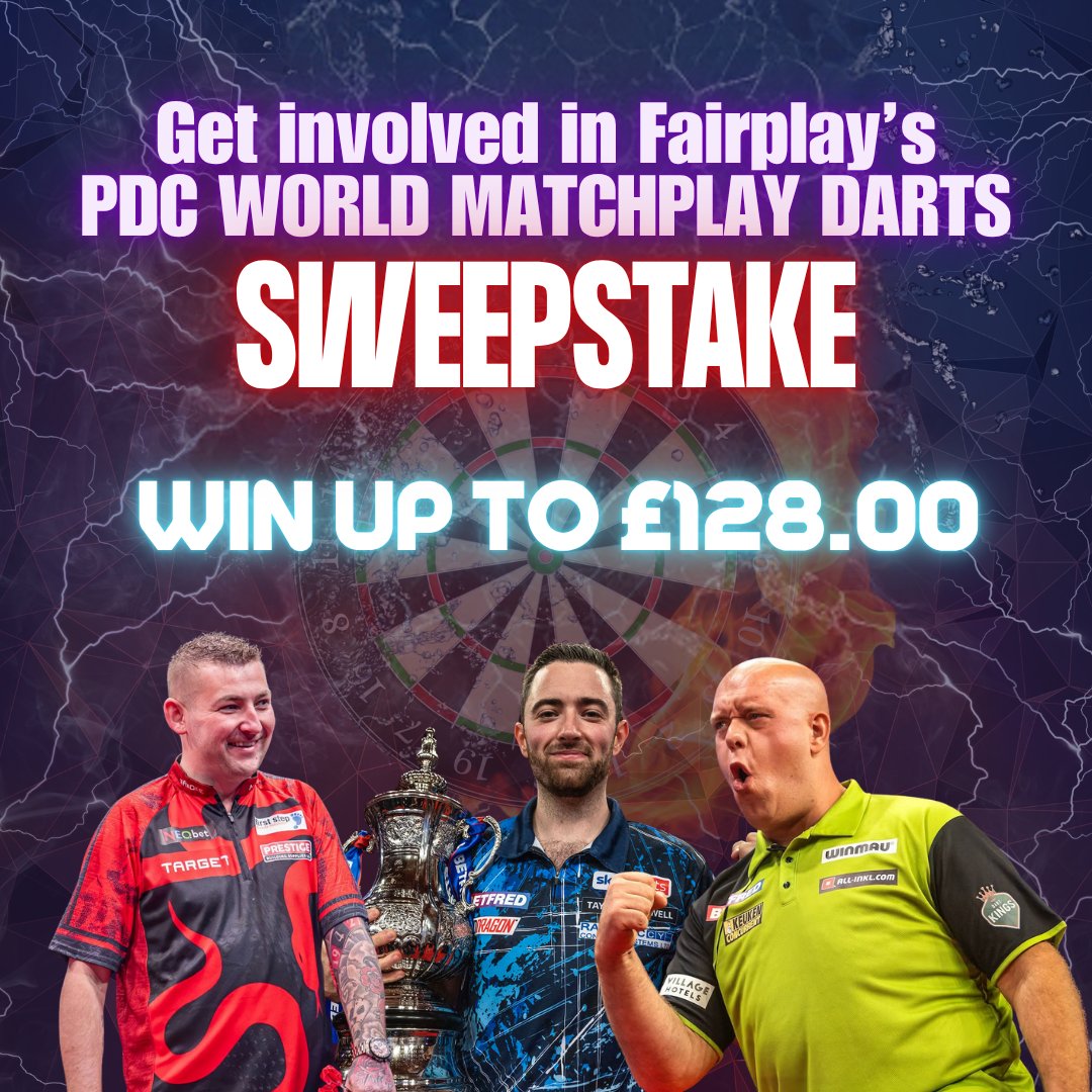 Fairplayapp's tweet image. A huge week of sport and as usual we're running sweepstakes on all the major events 🤩
Sweepstakes for The Open, Usyk Vs Dubois and The World Matchplay Darts are LIVE now! 📱
Take part and head over to the Fairplay app where you can win big prize pots 🤑…